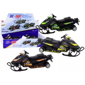 LEAN TOYS Sniega motocikls ar atsperu balstiekārtu un piedziņu, mērogs 1:32, gaismas, skaņas