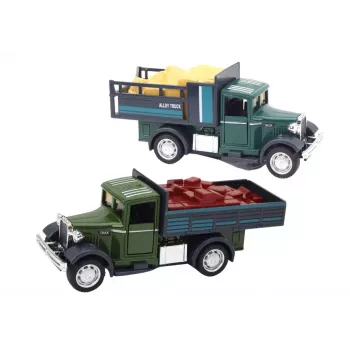 LEAN TOYS Aluminum Delivery Car with Opening Doors, Lights and Sounds 1:24 Die-Cast Metal Van