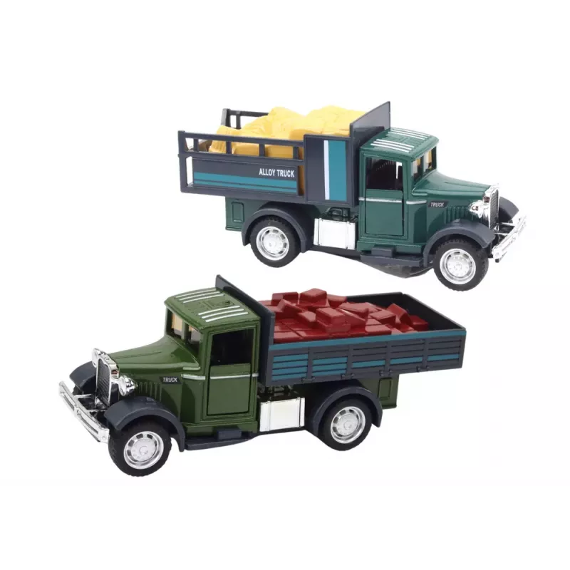 LEAN TOYS Aluminum Delivery Car with Opening Doors, Lights and Sounds 1:24 Die-Cast Metal Van