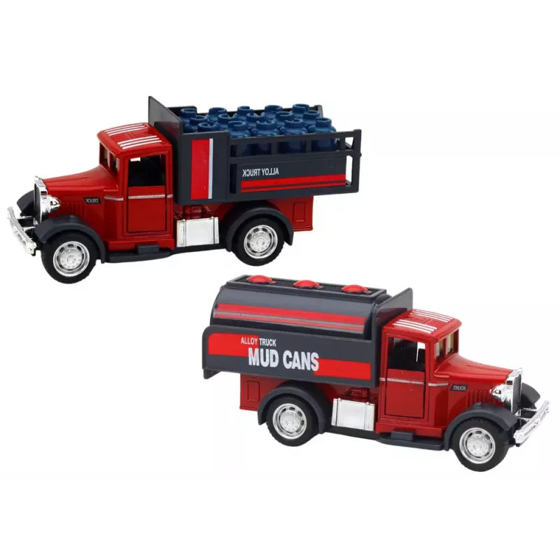 LEAN TOYS Aluminum Delivery Car with Opening Doors, Lights and Sounds 1:24 Die-Cast Metal Van