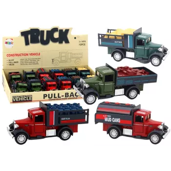LEAN TOYS Aluminum Delivery Car with Opening Doors, Lights and Sounds 1:24 Die-Cast Metal Van