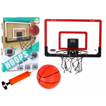 LEAN TOYS Basketbola grozs ar elektronisku punktu skaitītāju un skaņas efektiem