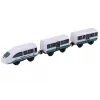 LEAN TOYS Wooden Railway Track Train Set with Police Station Bridge 3.2m 75 Pieces