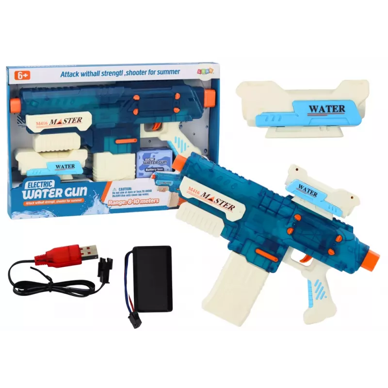 LEAN TOYS Rifle Rechargeable Water Gun M416 500ml Range 8-10m