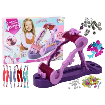LEAN TOYS Creative Jewelry Making Machine Set with Embroidery Thread and Beads