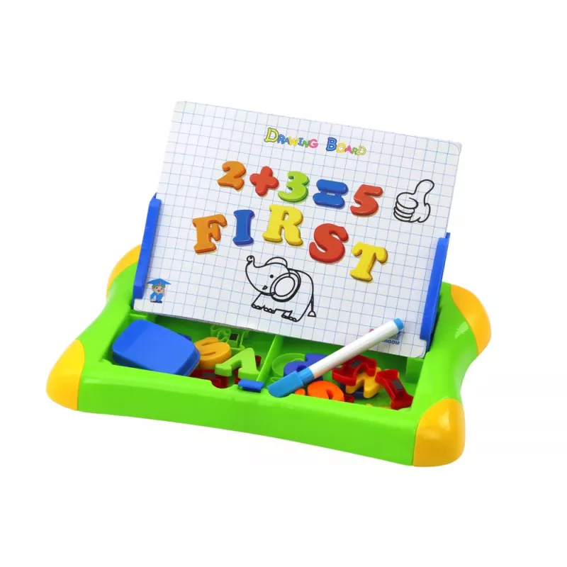 LEAN TOYS Magnetic Educational Board Letters Numbers Marker Pen Sponge