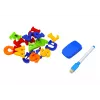 LEAN TOYS Magnetic Educational Board Letters Numbers Marker Pen Sponge