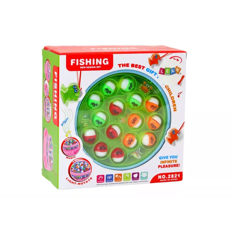 LEAN TOYS Game Fishing Rods Lights Sounds Blue