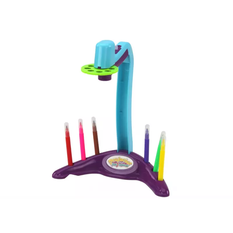 LEAN TOYS Drawing Projector 3 Replaceable Disks Pens Purple