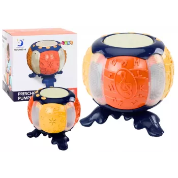 LEAN TOYS Pumpkin Educational Interactive Musical Lights Sounds Orange