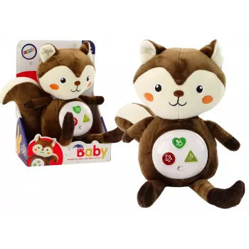 LEAN TOYS Plush Squirrel Interactive Educational Sleeper Cuddly Melodies