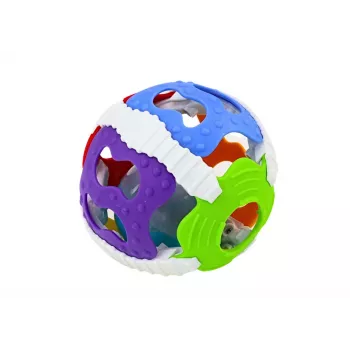 LEAN TOYS Sensoriskā Bumba Mazulim, Gumija, Gaismas, Skaņas, Krāsaina