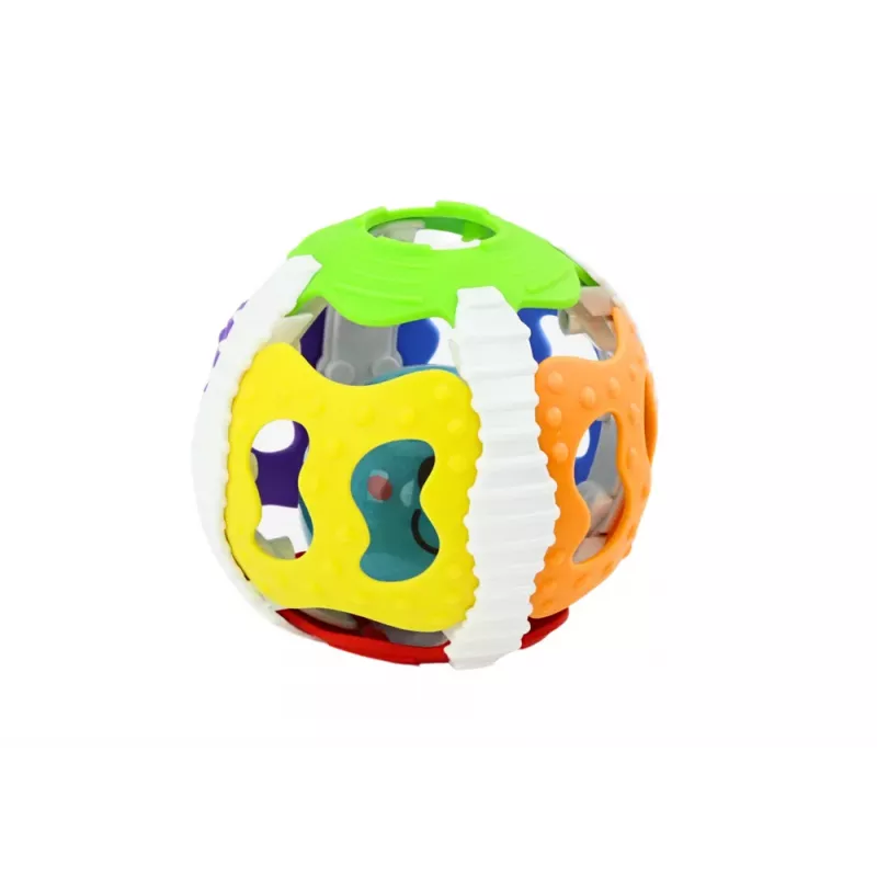 LEAN TOYS Sensoriskā Bumba Mazulim, Gumija, Gaismas, Skaņas, Krāsaina