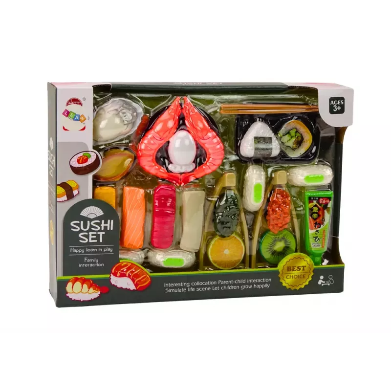 LEAN TOYS Sushi Toy Set, Shrimp Accessories for Children, 24 Pieces