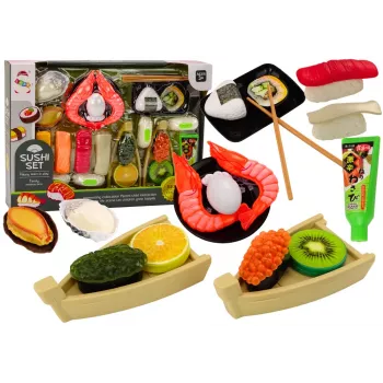 LEAN TOYS Sushi Toy Set, Shrimp Accessories for Children, 24 Pieces