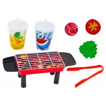 LEAN TOYS Set Party Grill Food Drinks Vegetables 40 Elements