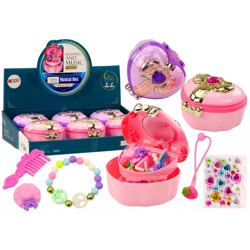 LEAN TOYS Set: Chest, Heart Box, Jewelry Box, Accessories MIX