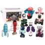 LEAN TOYS Magnetic Blocks Space Rocket Set 56 Pieces - Magnetic Rocket Mix