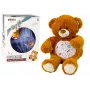 LEAN TOYS Teddy Bear Sleeping Lights Sounds Night and Day Mode Brown
