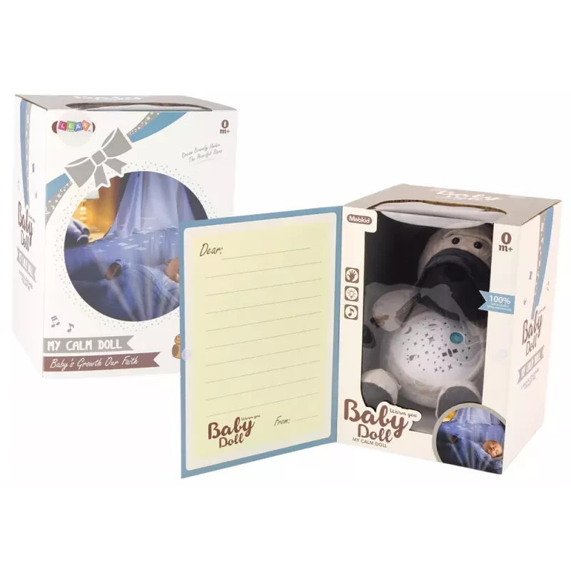 LEAN TOYS Teddy Bear Sleeping Lights Sounds Night and Day Mode Dog