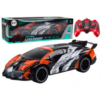 LEAN TOYS Remote Controlled Sports Car RC 1:10 Orange Speed up to 25 km/h