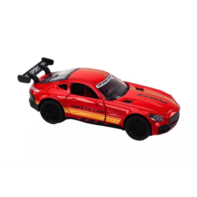 LEAN TOYS Sports Car 1:32 Diecast Model Porsche 911 Carrera S Red Pull-Back Action Figure with Spoiler