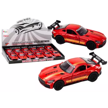 LEAN TOYS Sports Car 1:32 Diecast Model Porsche 911 Carrera S Red Pull-Back Action Figure with Spoiler