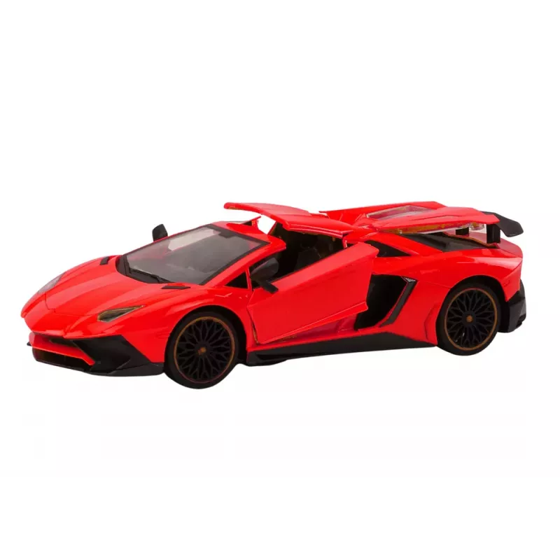 LEAN TOYS RC Remote Controlled Sports Car with Opening Doors Red 1:12