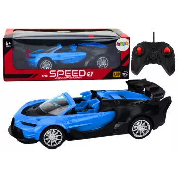 LEAN TOYS Toy Car Remote Controlled Sports Car RC 1:18 Blue