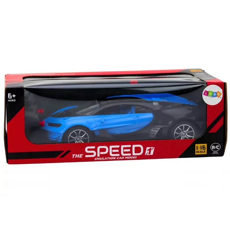 LEAN TOYS Sports Car Remote Controlled Auto RC Blue 1:16