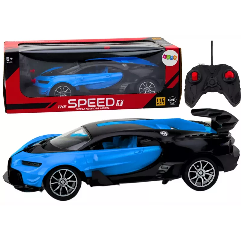 LEAN TOYS Sports Car Remote Controlled Auto RC Blue 1:16