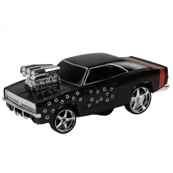 LEAN TOYS Remote Control Car 1:18 Drift 360 Lights Sounds Black