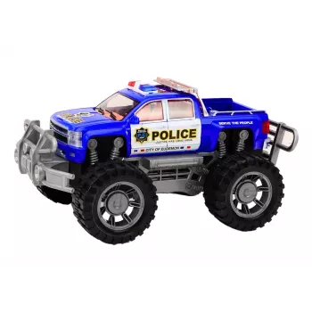 LEAN TOYS Policijas auto pikaps Blue Off-Road Police Vehicle
