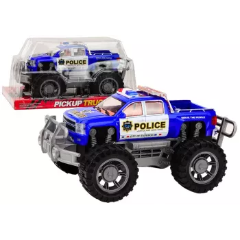 LEAN TOYS Policijas auto pikaps Blue Off-Road Police Vehicle