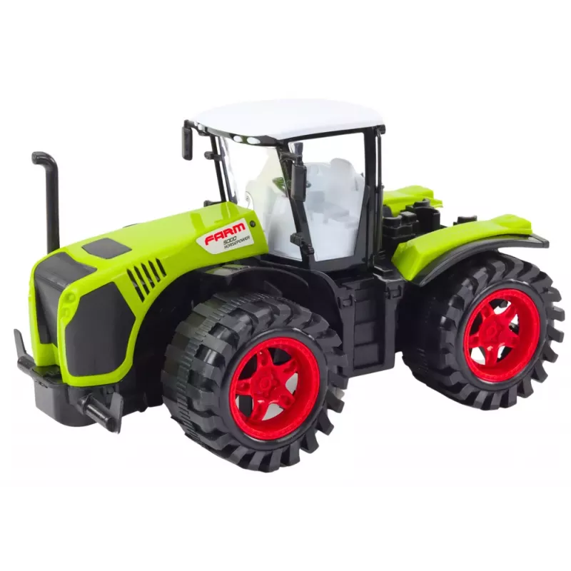 LEAN TOYS Farm Tractor Large Friction Drive Green Agricultural Vehicle