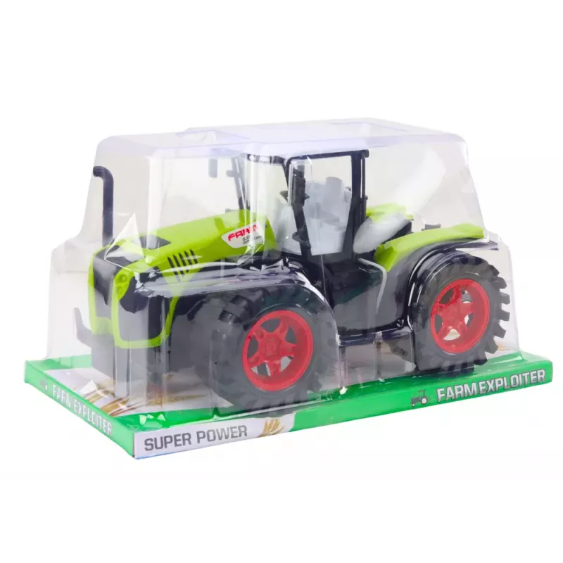 LEAN TOYS Farm Tractor Large Friction Drive Green Agricultural Vehicle