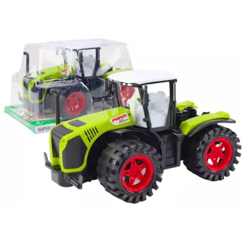 LEAN TOYS Farm Tractor Large Friction Drive Green Agricultural Vehicle