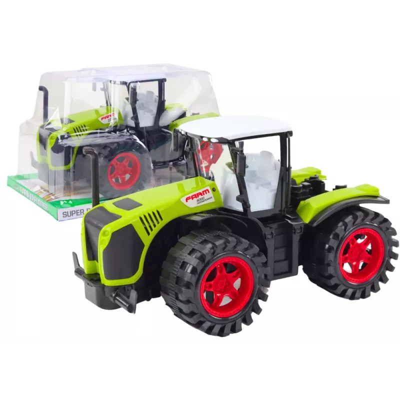 LEAN TOYS Farm Tractor Large Friction Drive Green Agricultural Vehicle