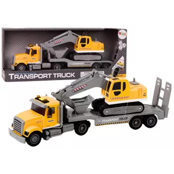 LEAN TOYS Lora Truck Crawler Excavator with Lights, Sounds, and Drive - Yellow, 1:14 Scale, 2.4 GHz RC