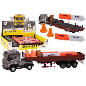 LEAN TOYS Truck With Trailer 1:24 TIR Car Truck Accessories Sounds