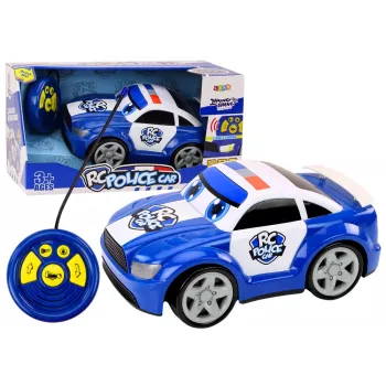 LEAN TOYS Cartoon Police Car Remote Controlled Lights Sounds