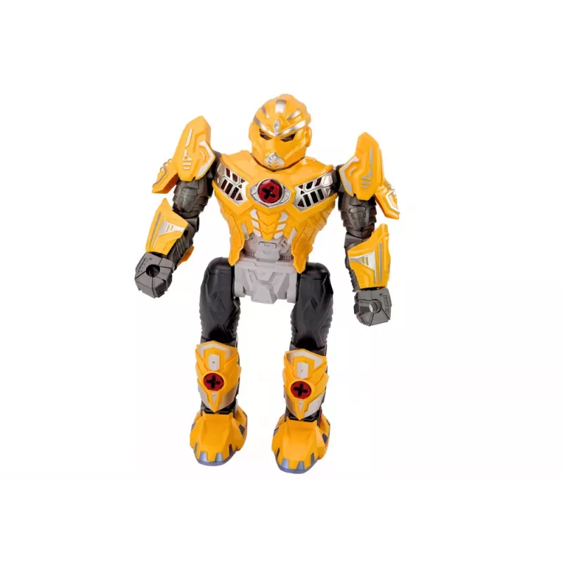 LEAN TOYS Skrūvējamais robots ar urbi un skrūvgriezi, gaismas un skaņas efekti, dzeltens