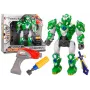LEAN TOYS Skrūvējamais Robots ar Instrumentiem, Skaņu un Gaismu Zaļš