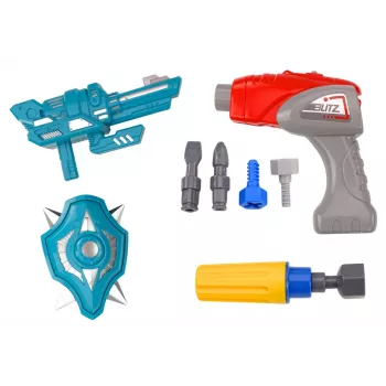 LEAN TOYS Screwing Robot Weapon Drill Screwdriver Light Sound Red