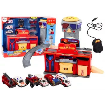 LEAN TOYS Base Fire Department Hospital Command Center Vehicles 6 pcs