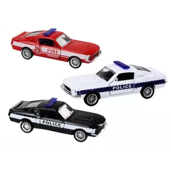LEAN TOYS Police Car Fire Department Privileged Vehicles 1:32 Mix