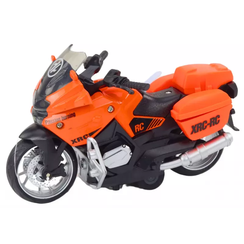 LEAN TOYS Sports Motorcycle with Friction Drive 3 Designs Yellow Orange White