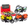 LEAN TOYS Sports Motorcycle with Friction Drive 3 Designs Yellow Orange White