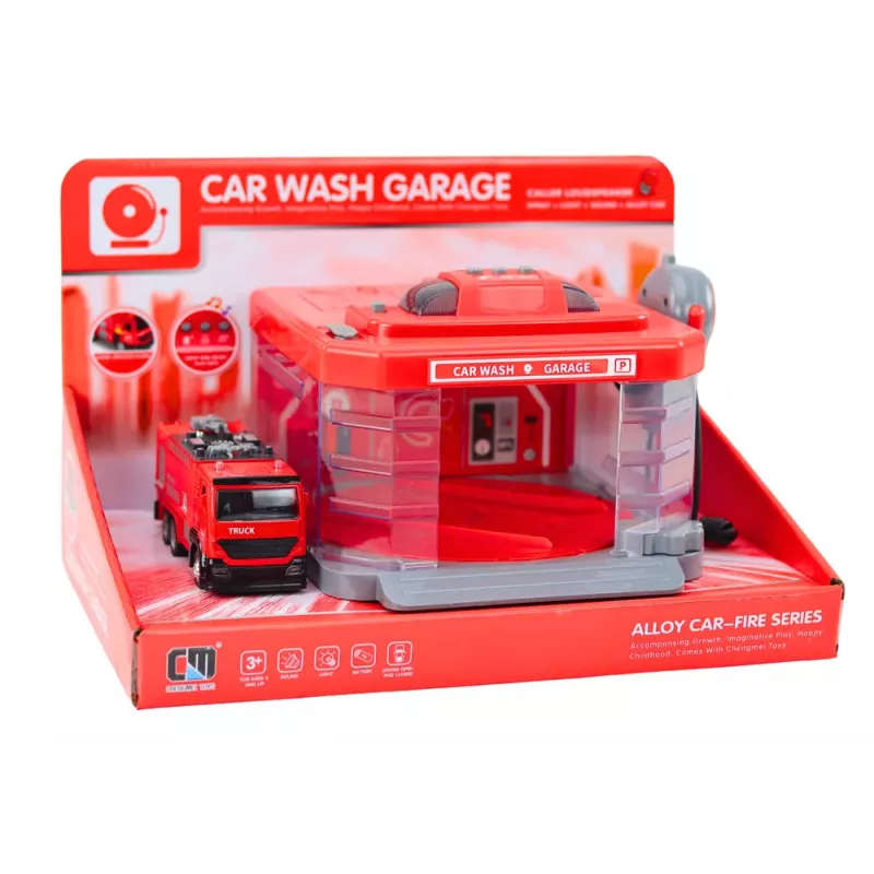 LEAN TOYS Fire Department Wash Walkie Talkie Lights Sounds Water
