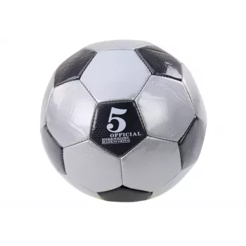 LEAN TOYS Classic 24 cm Football Ball, Size 5, Gray